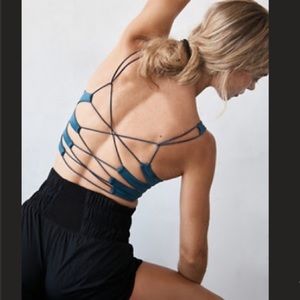 Free People She’s Got Rhythm Tank in “High Tide” (Teal) Size M